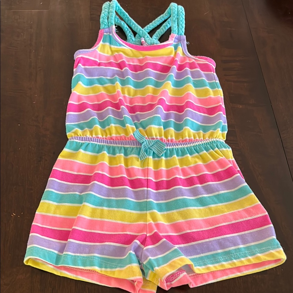 Tommy Bahama Striped Romper with Elastic Waist